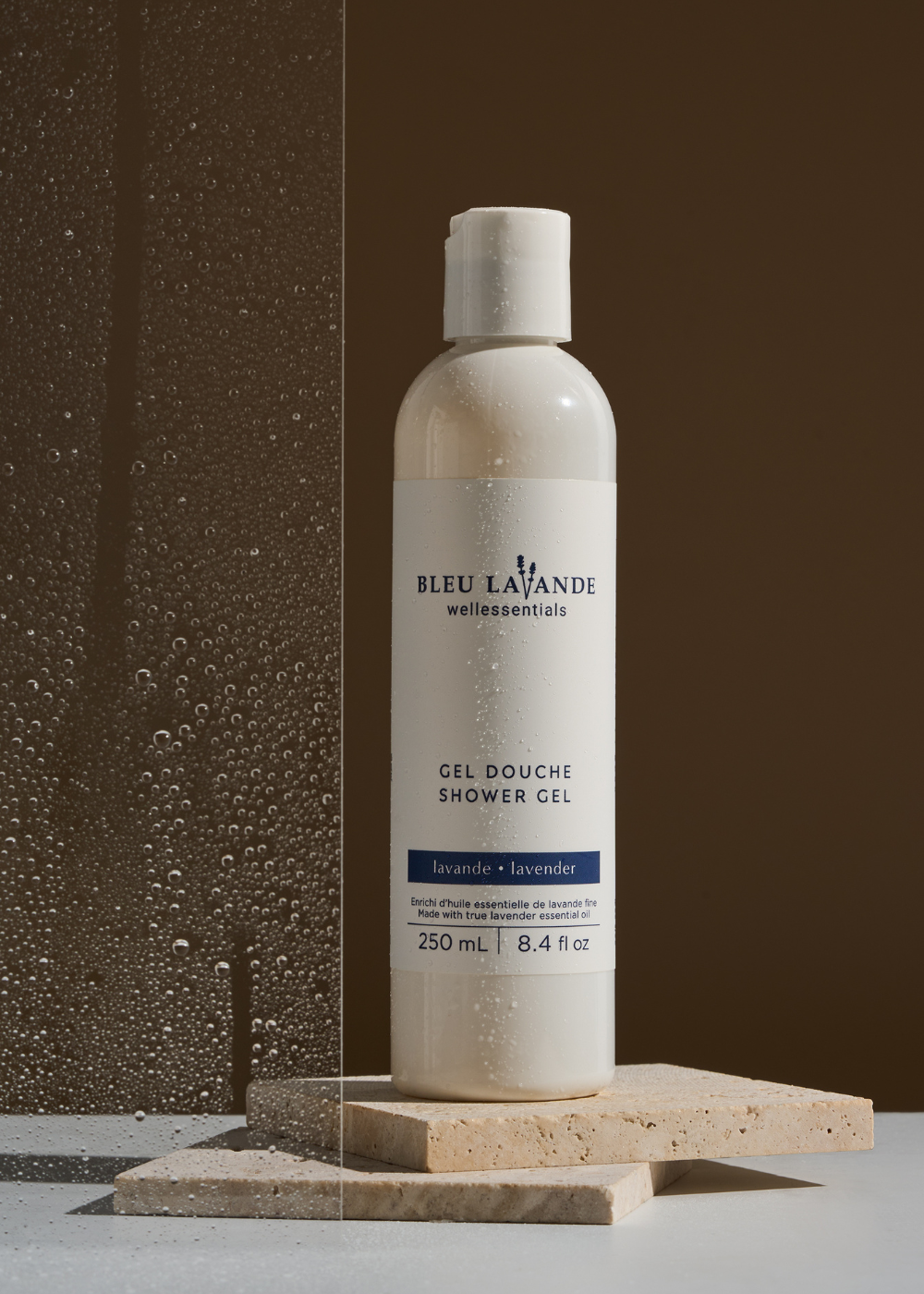 Gel douche à l'huile essentielle de lavande fine certifiée