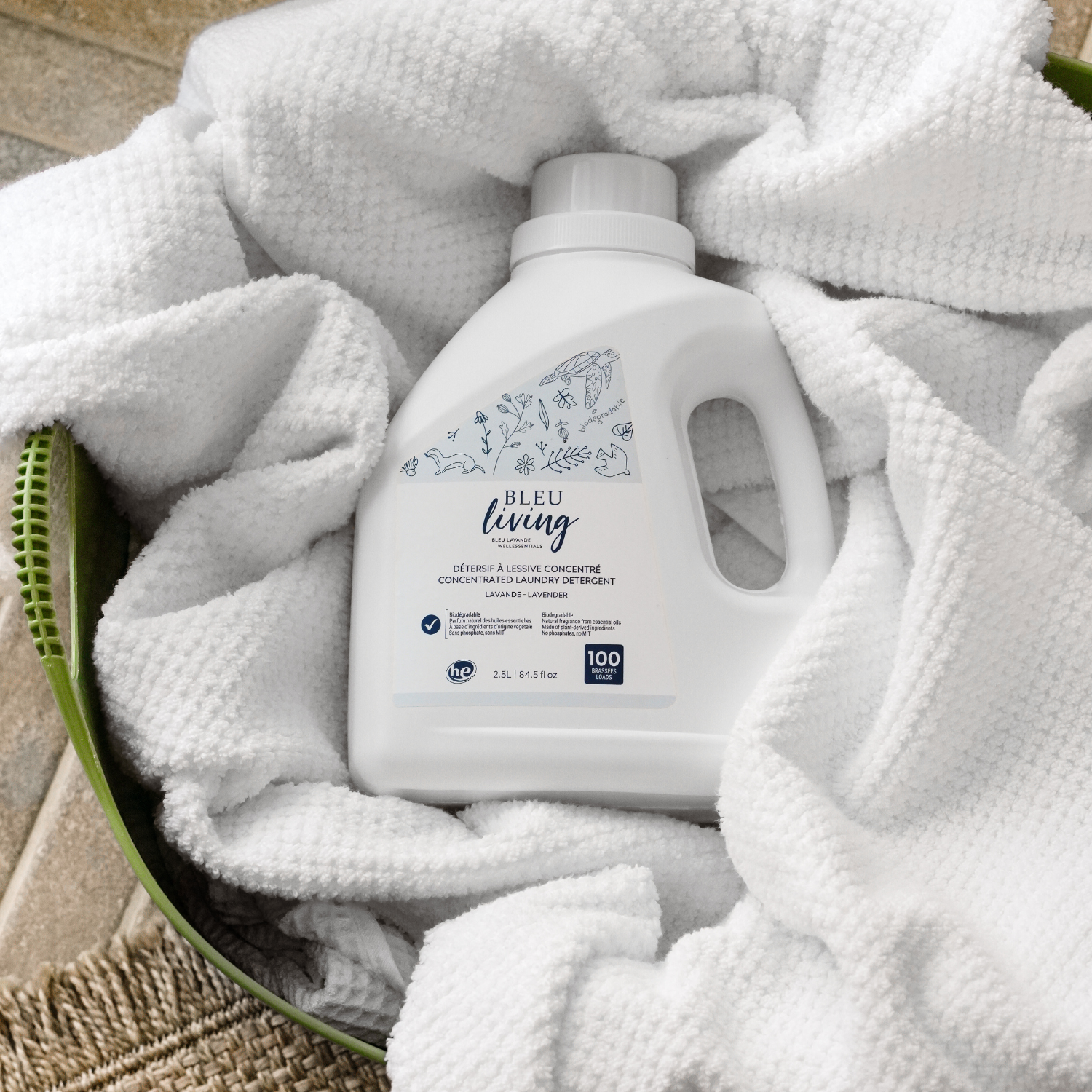 Détergent pour la lessive lavande Bleu Living grand format 2,5L