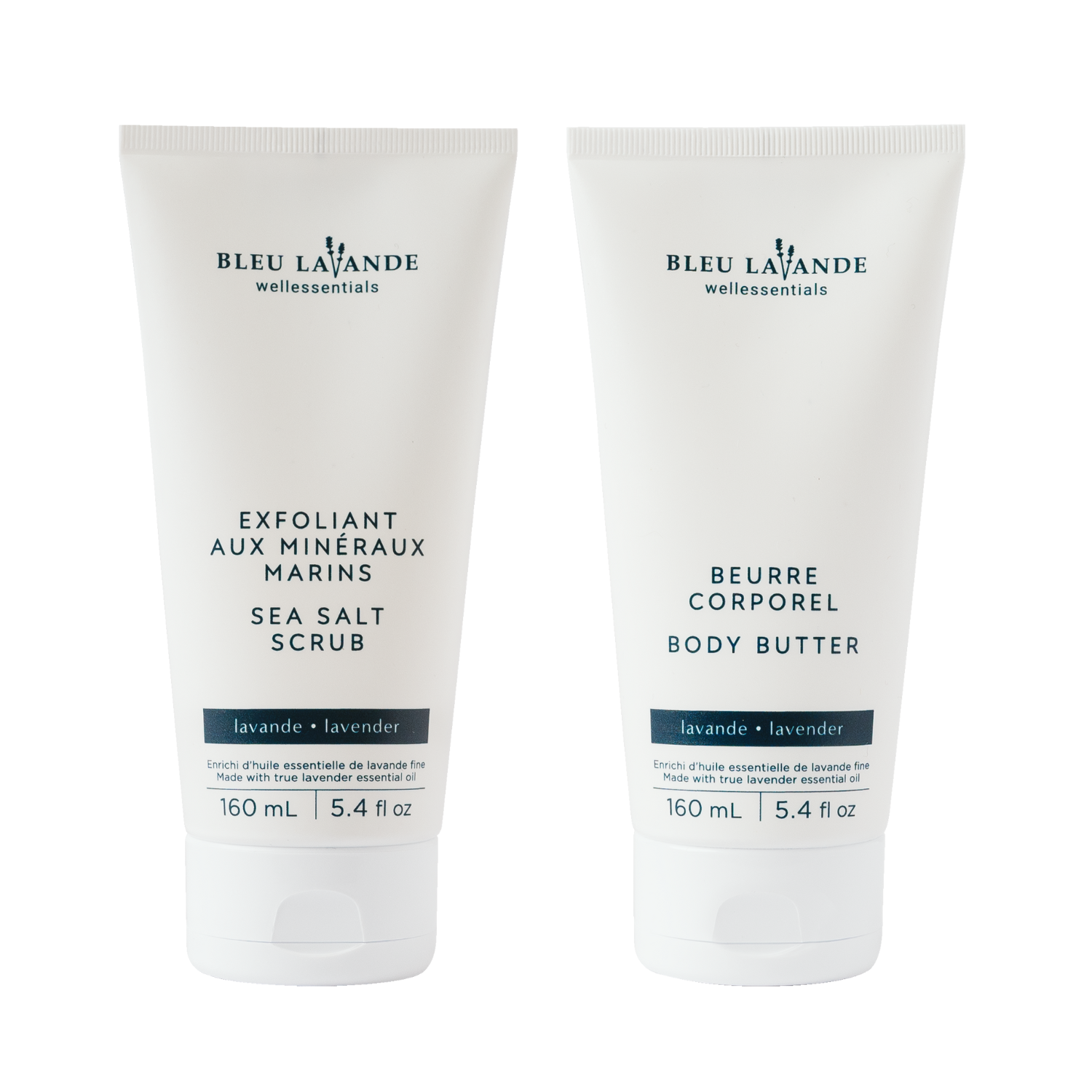 Exfoliant aux minéraux marins et beurre corporel lavande pour une peau douce