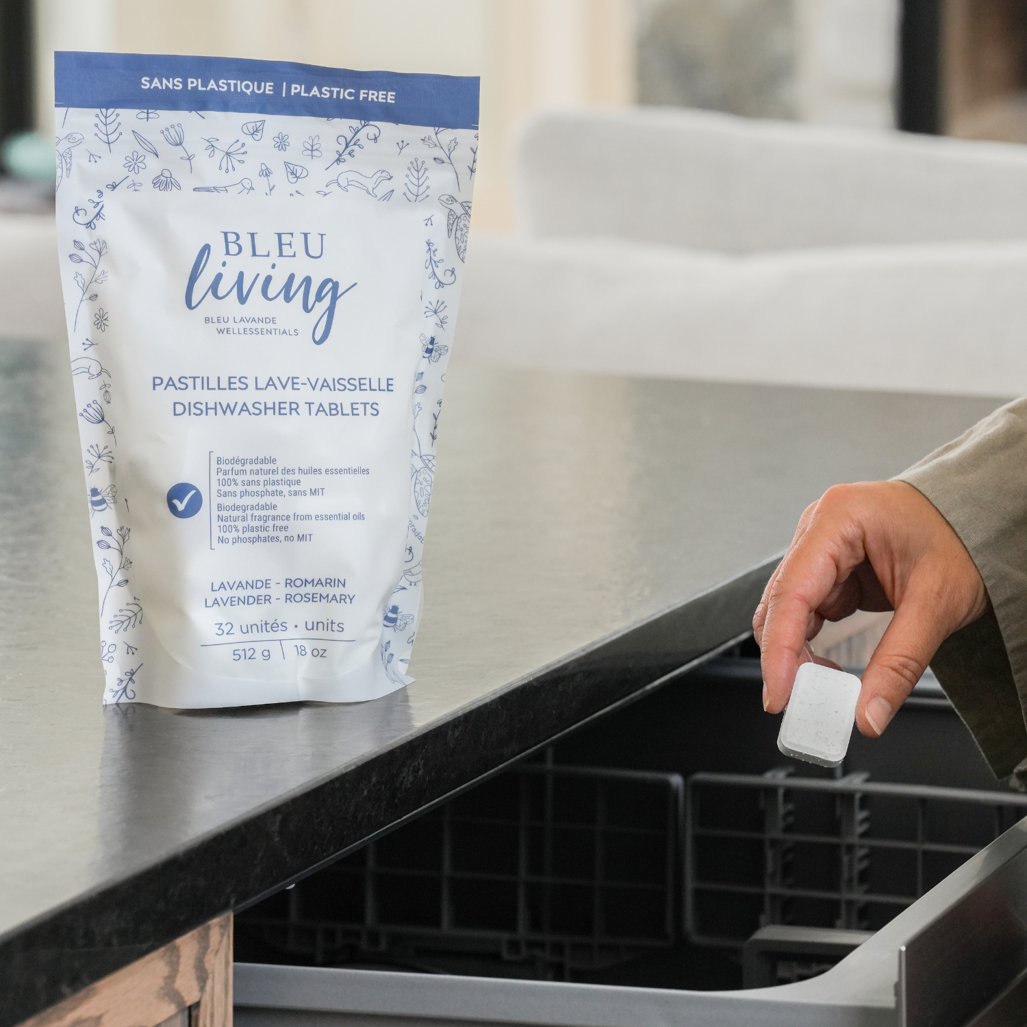 Pastilles biodégradables pour le lave-vaisselle