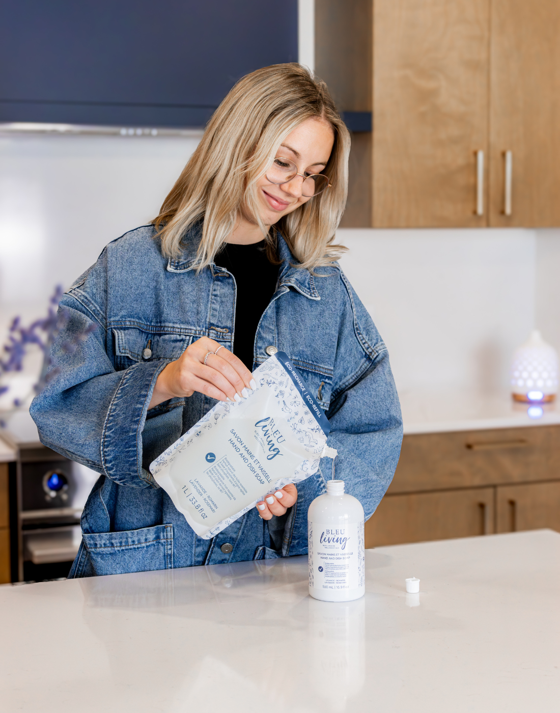 Produits ménagers lavande et romarin Bleu Living