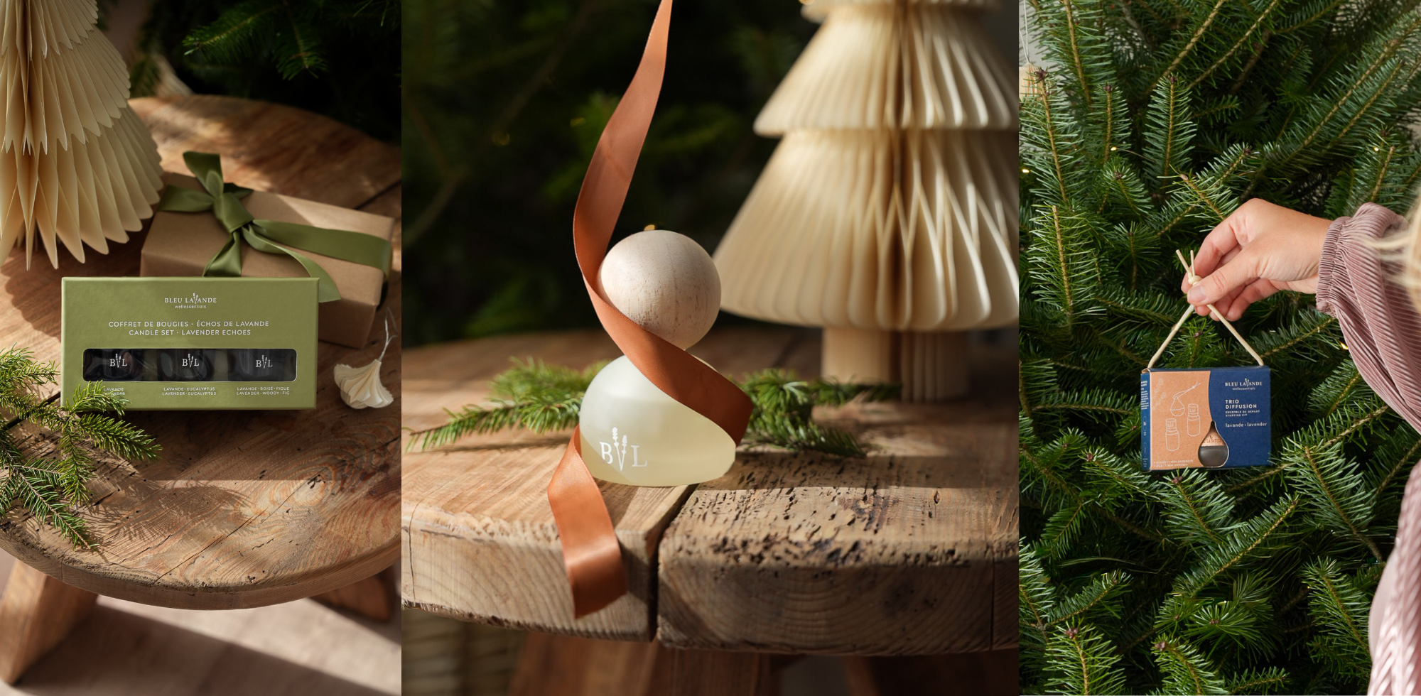 Ensembles-cadeaux de produits enrichis d'huile essentielle de lavande