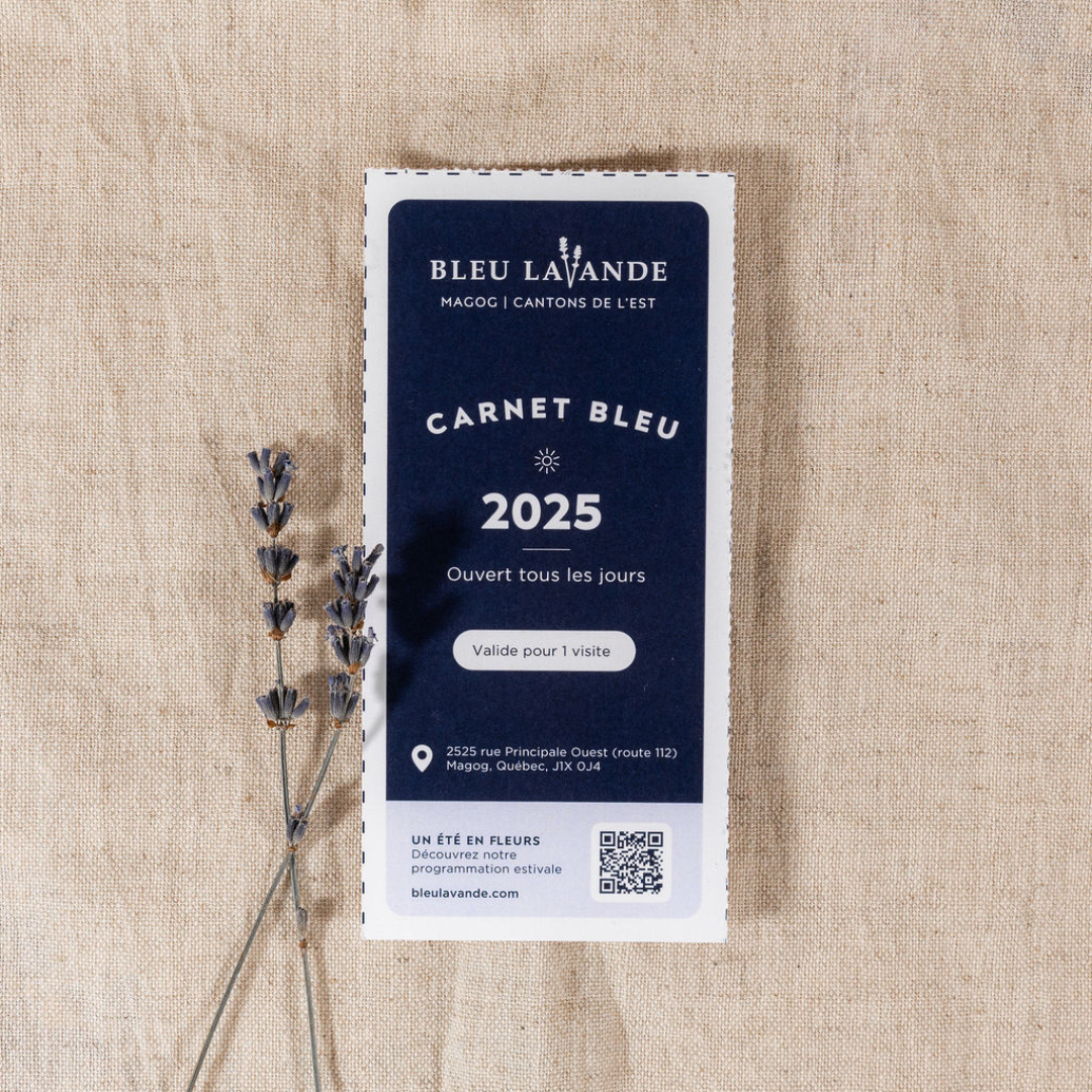 Carnet de 5 billets d'entrée pour les champs Bleu Lavande