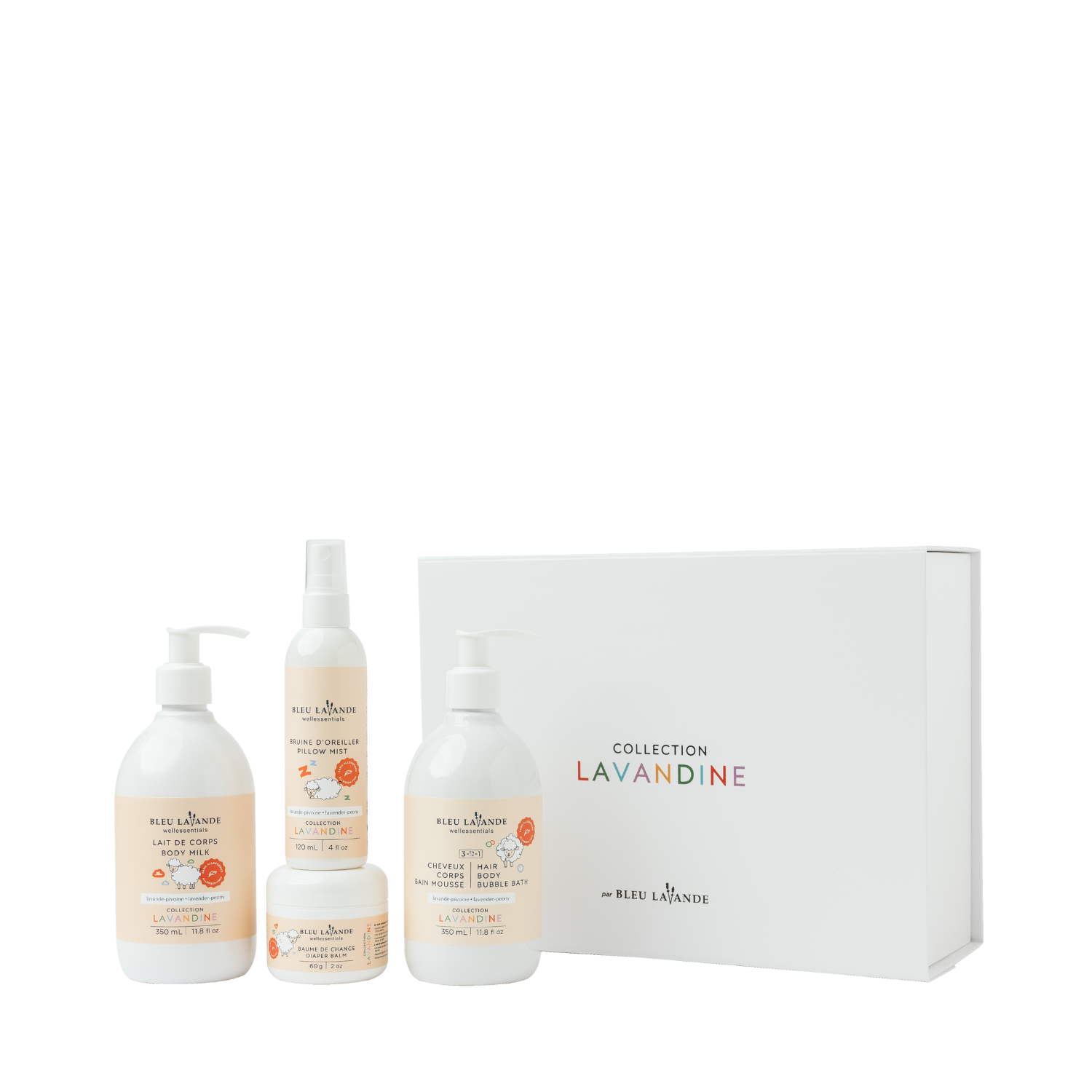 Coffret produits pour bébé de la collection Lavandine