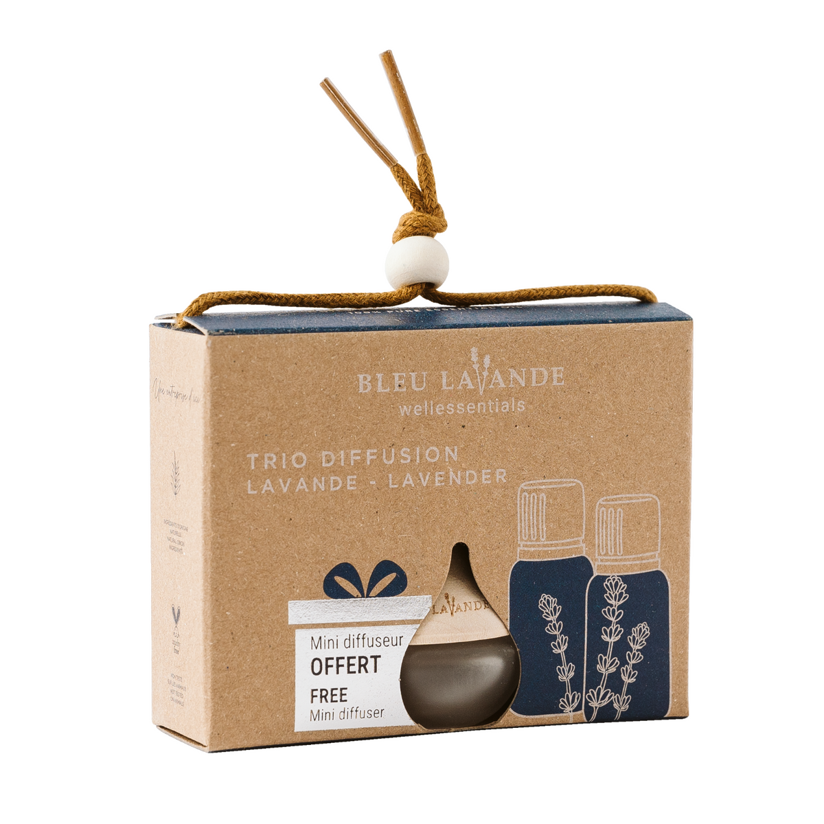 Ensemble-cadeau Trio diffusion lavande fine