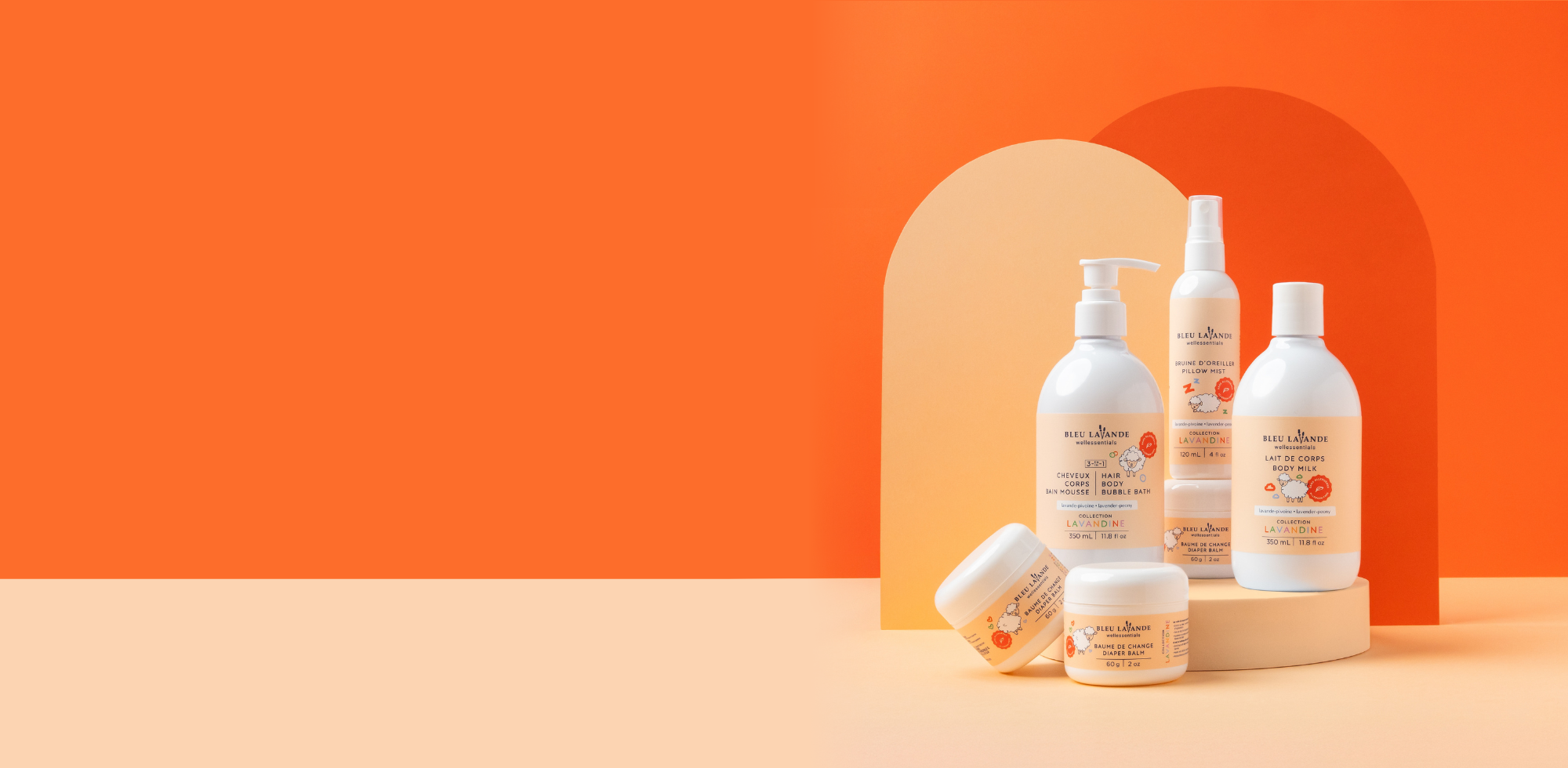 Produits bébé de la collection Lavandine de Bleu Lavande