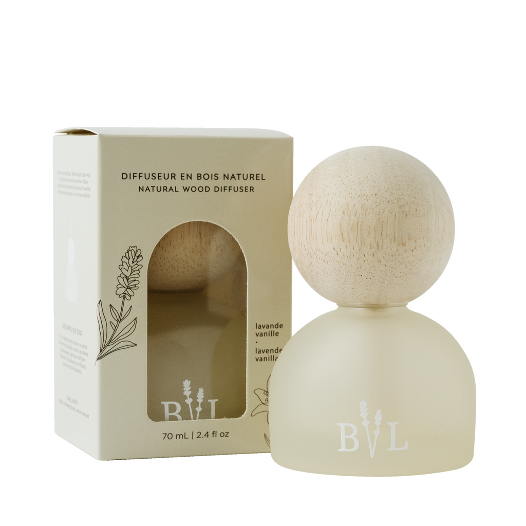 Natural wooden cap diffuser - Lavender & Vanilla | 70 ml