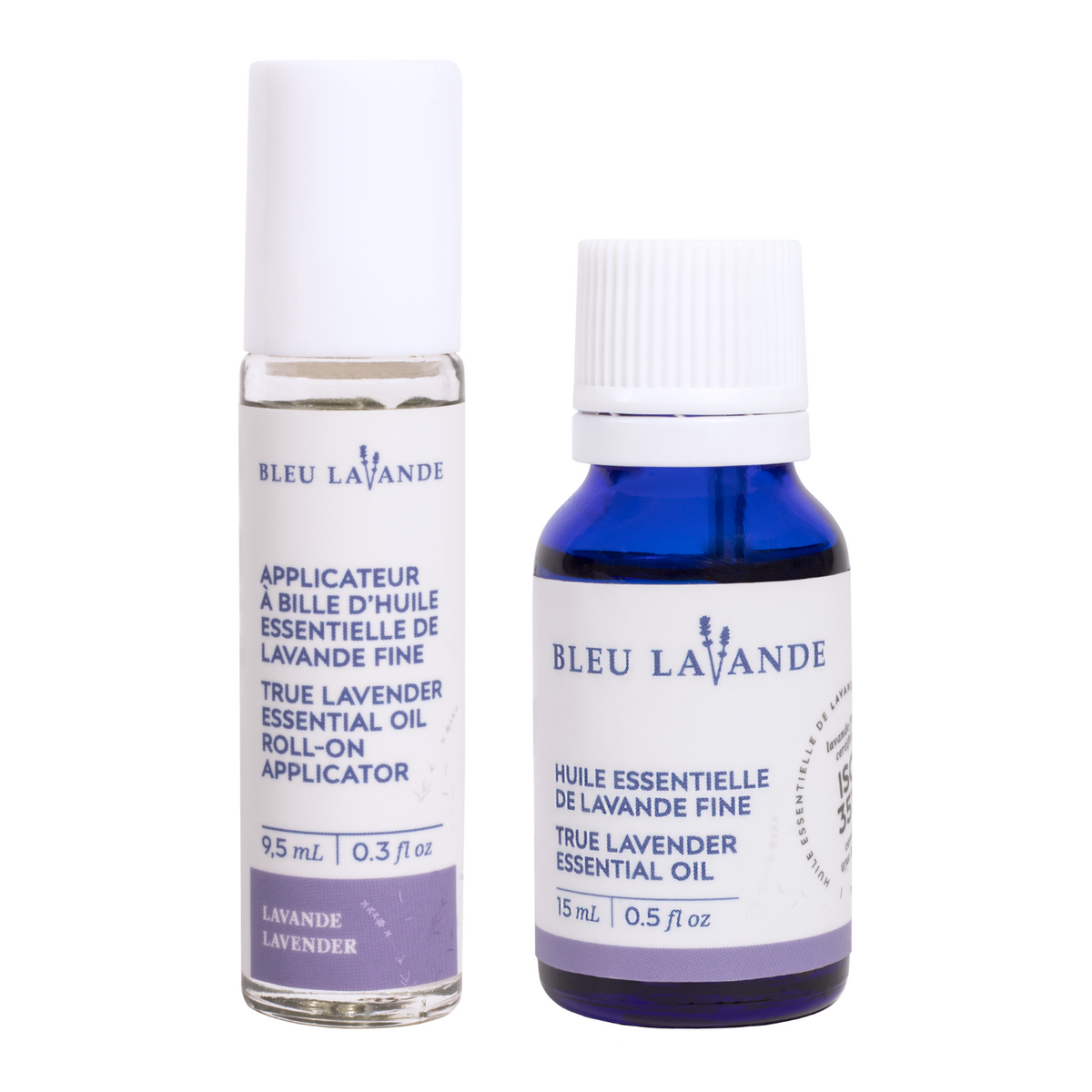 Lavender essential oil and roll-on duo
