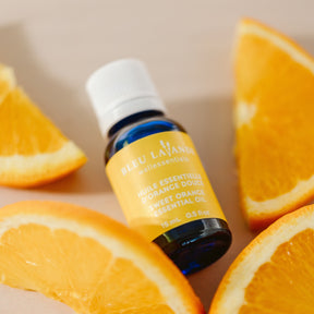 Huile essentielle d'orange douce utilisée en aromathérapie comme calmant
