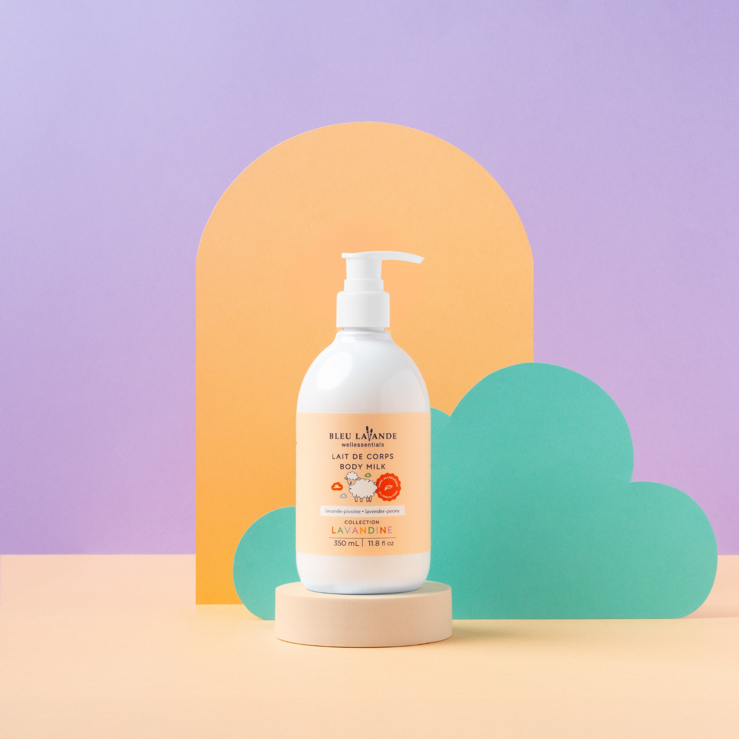 Lait de corps pour bébé de la collection Lavandine de Bleu Lavande