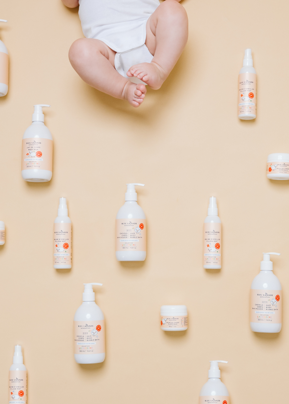 Collection Lavandine : Produits pour bébé naturels sans allergènes de Bleu Lavande