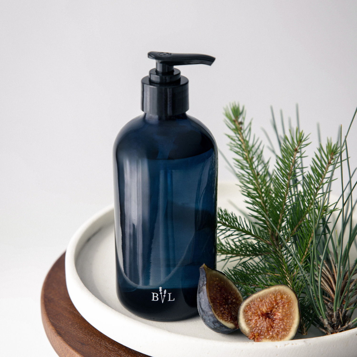 Savon pour les mains en verre lavande-boisé-figue