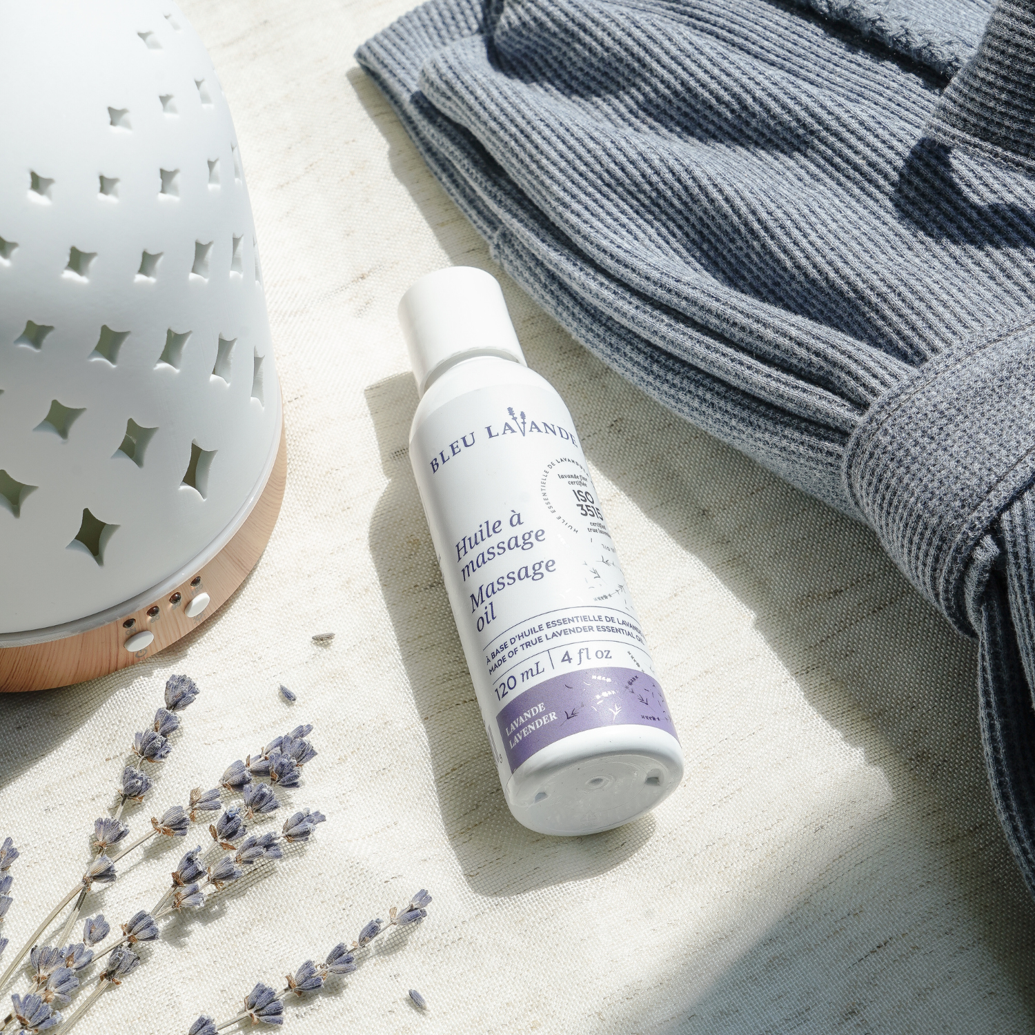 Huile à massage à la lavande apaisante